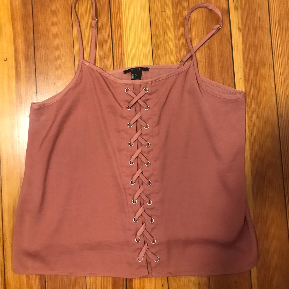 Forever21 spaghetti strap tank top rust size Large